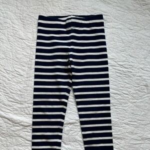 Primary Navy and White Stripe Legging - Size 7